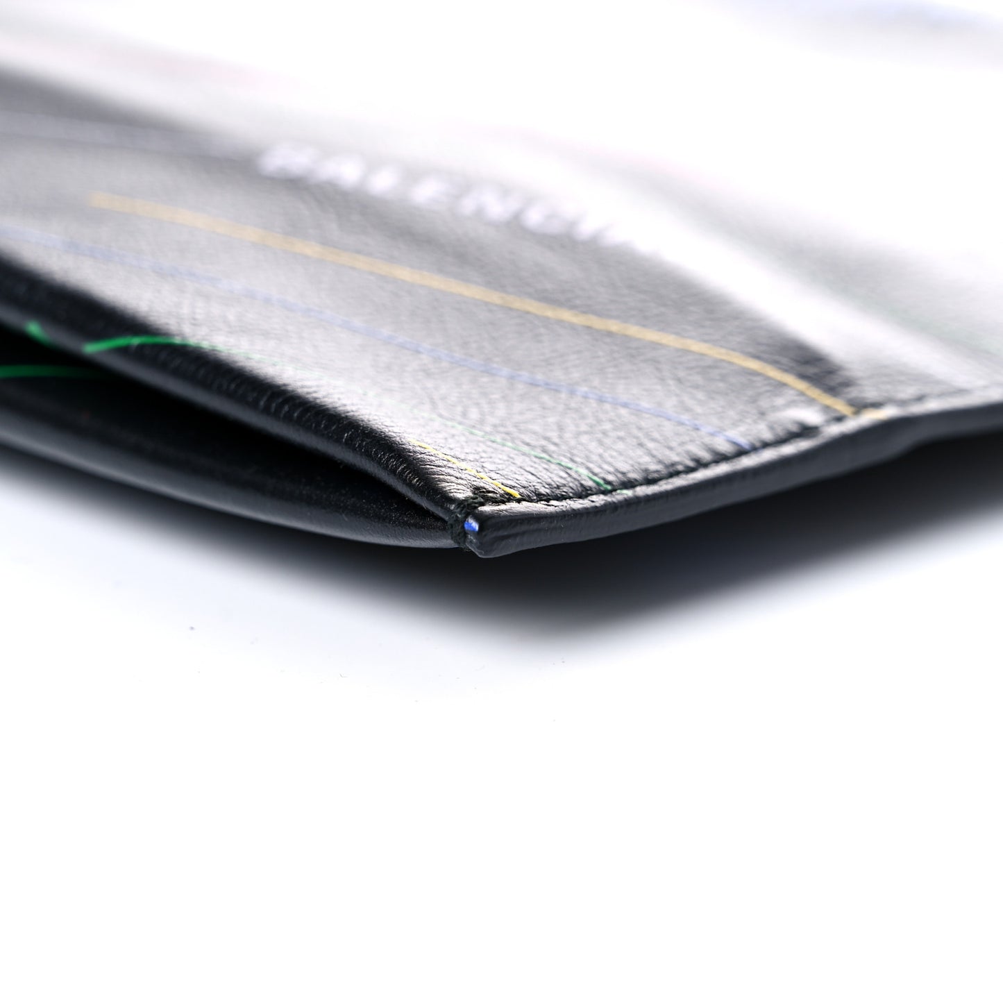 Calfskin Allover Logo Clutch Black Multicolor