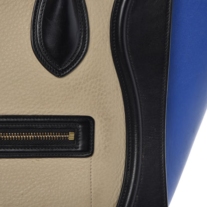Celine Elephant Calfskin Mini Tri-Color Luggage Beige 7 of 14