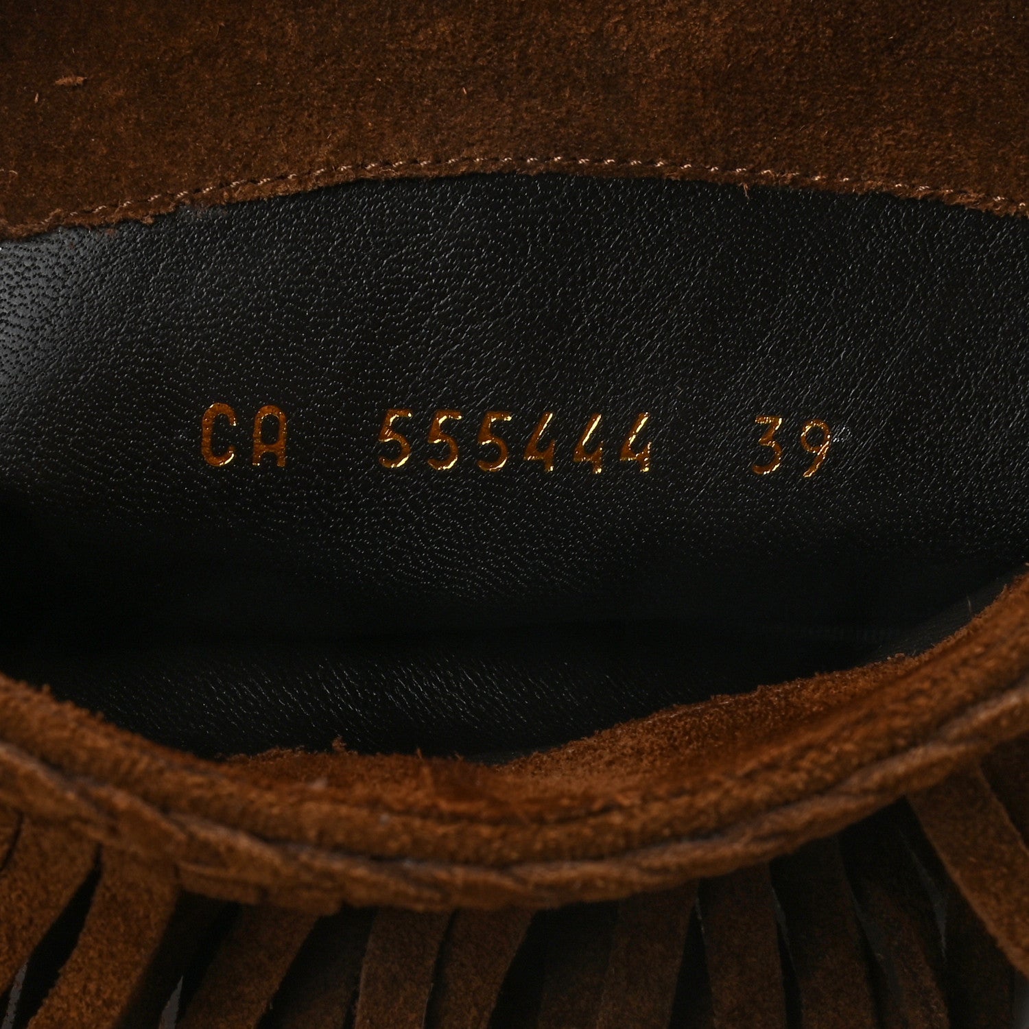 Saint Laurent Suede Fringe Charlotte Ankle Boots 39 Tan 8 of 8