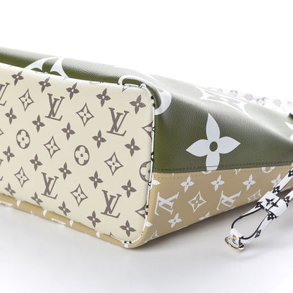 Louis Vuitton Monogram Giant Neverfull MM Kaki 9 of 10