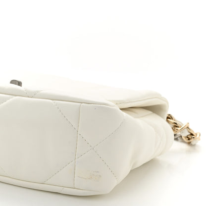 Chanel Lambskin Quilted Medium Chanel 19 Flap White 10 of 11