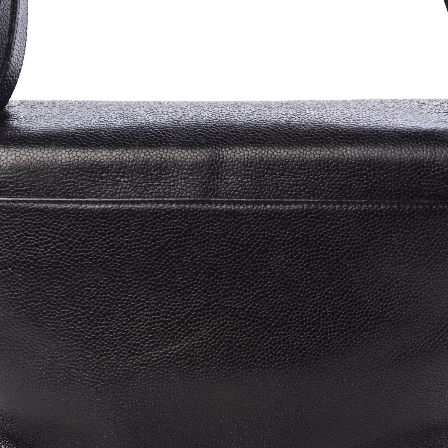 Chanel Caviar Flap Shoulder Bag Black 12 of 17