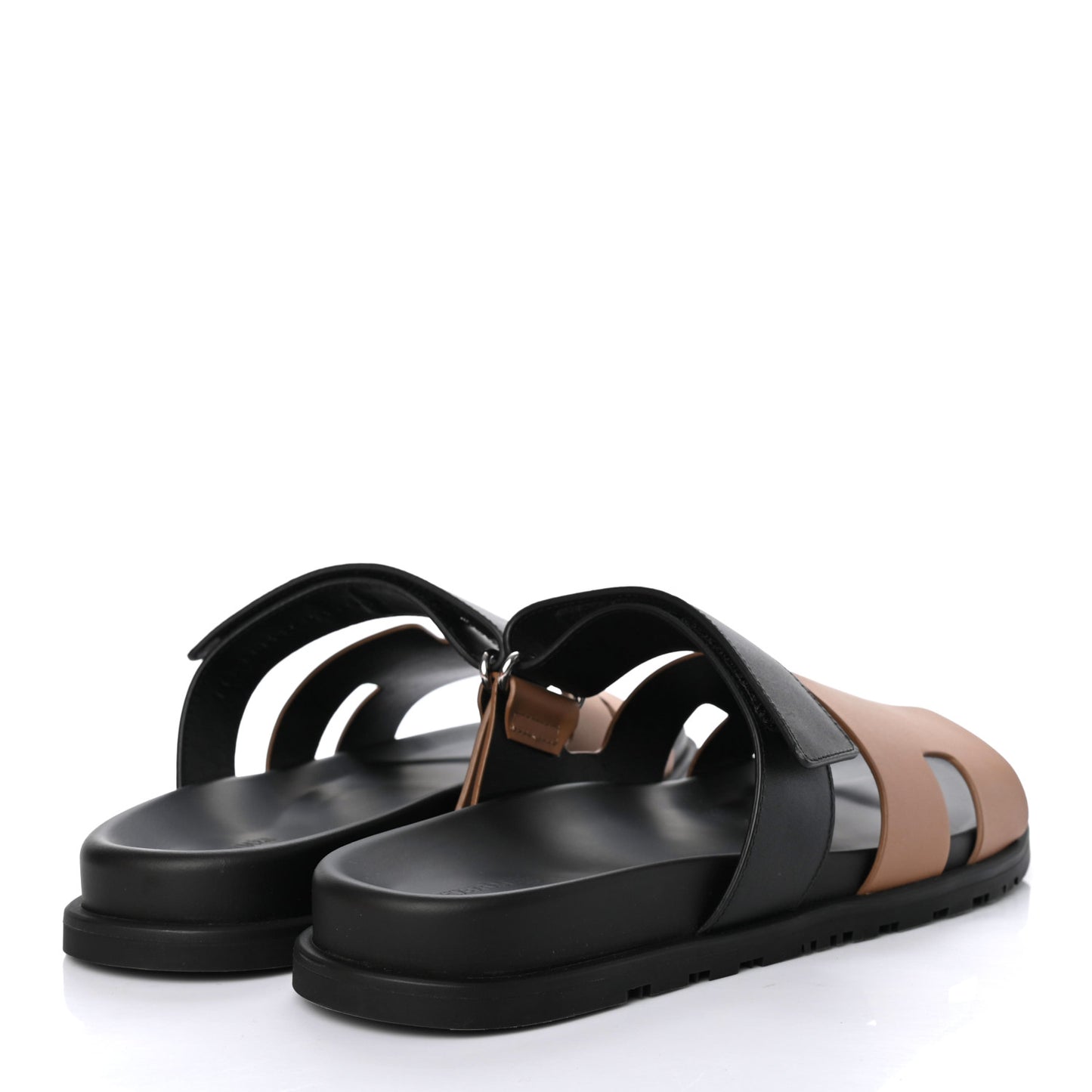 Calfskin Mens Chypre Sandals 43 Naturel Safari Black