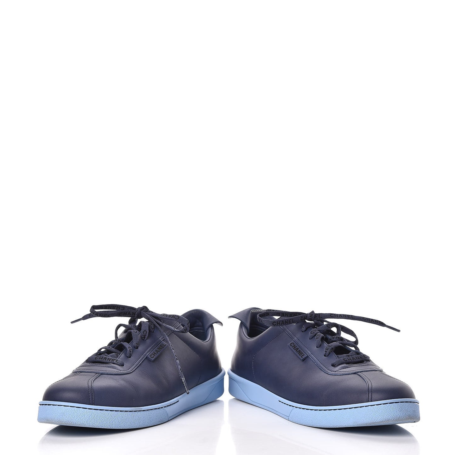 Calfskin Mens Sneakers 46 Navy