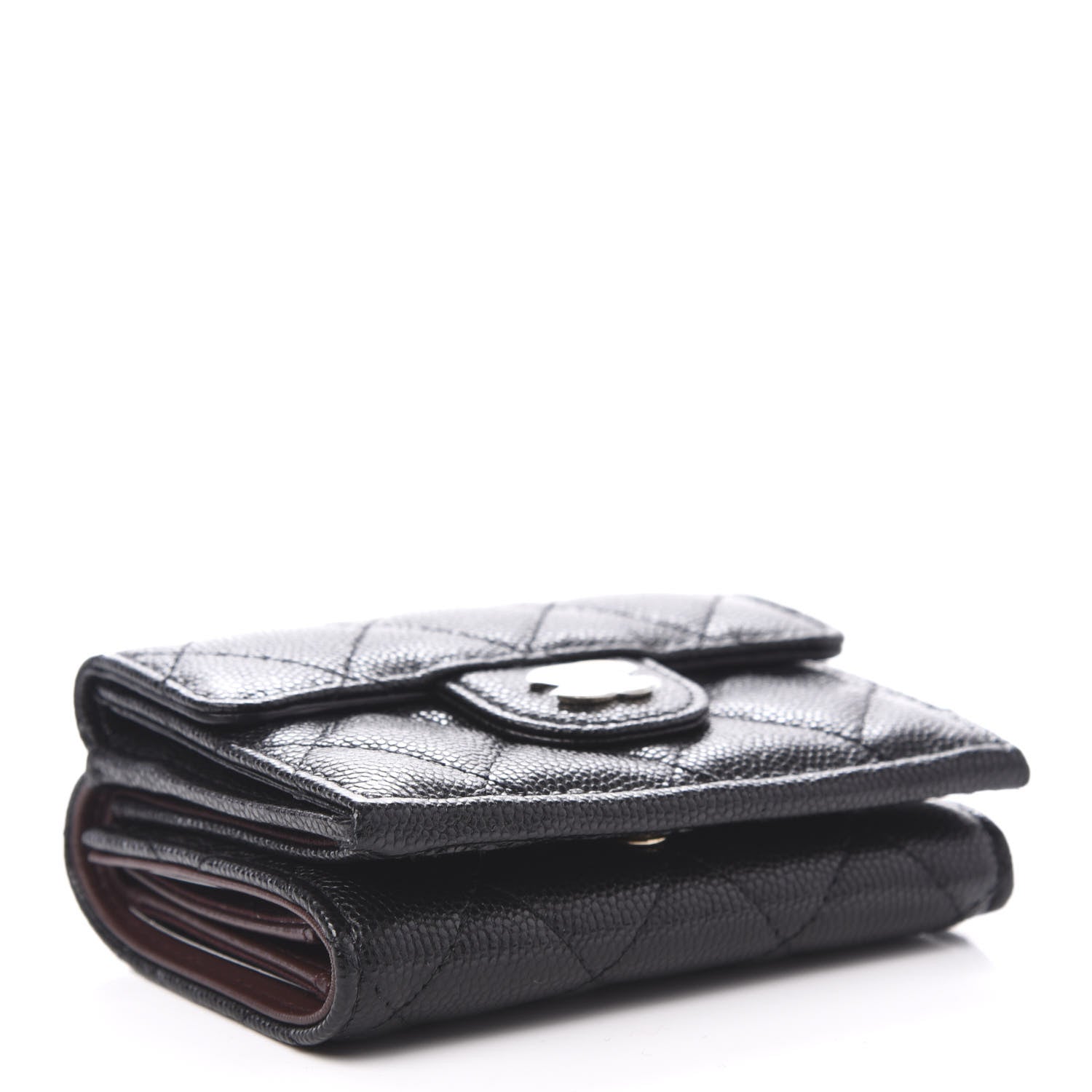 Chanel Caviar Quilted Double Flap Wallet Black 4 of 9