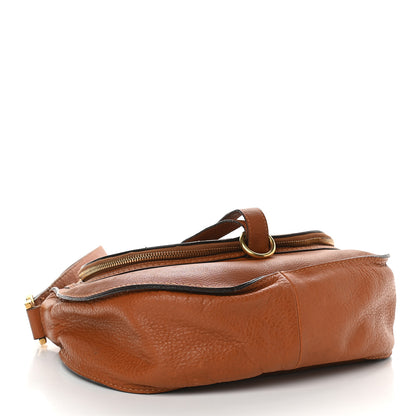 Chloe Calfskin Medium Marcie Round Zip Crossbody Bag Tan 4 of 13