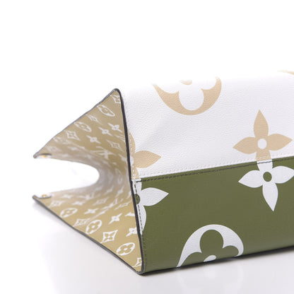 Louis Vuitton Monogram Giant Onthego GM Kaki Beige 8 of 10