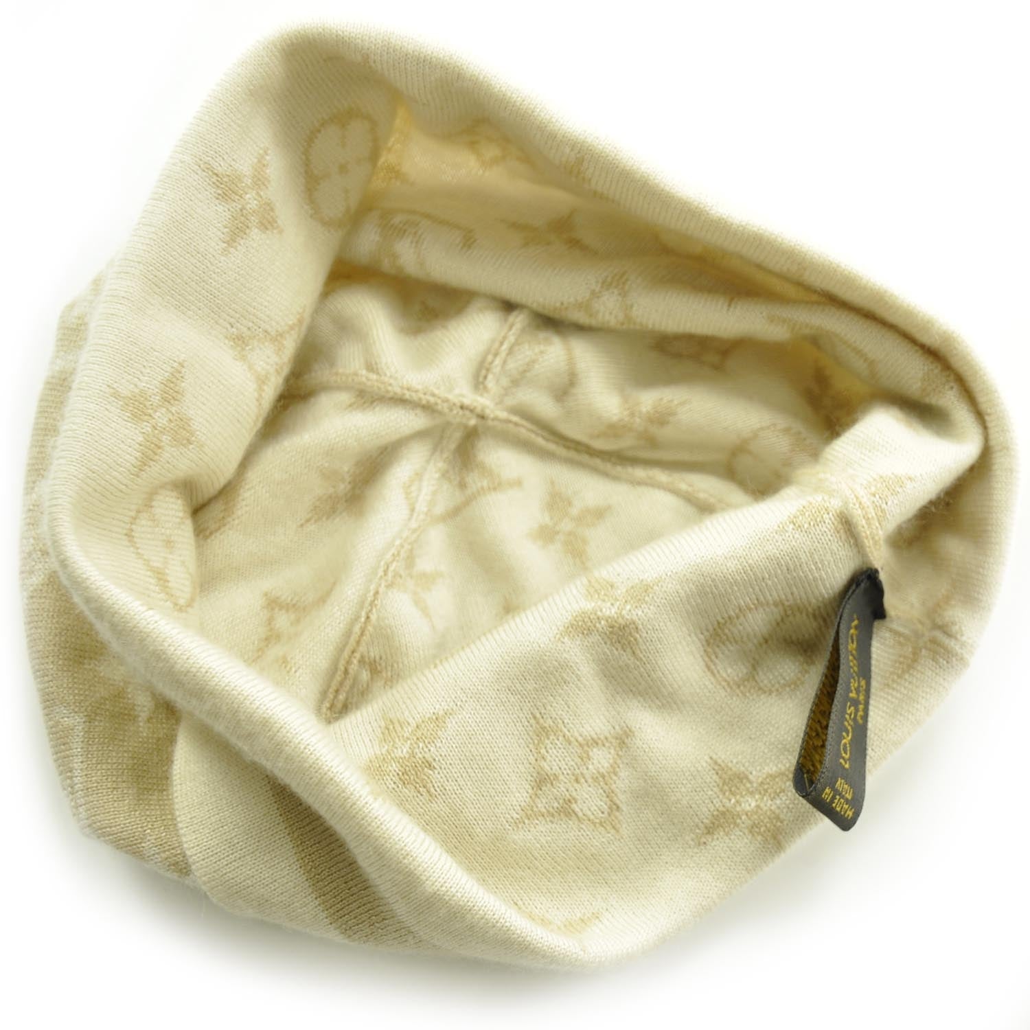 Louis Vuitton Cashmere Ski Cap Beanie Beige 2 of 4