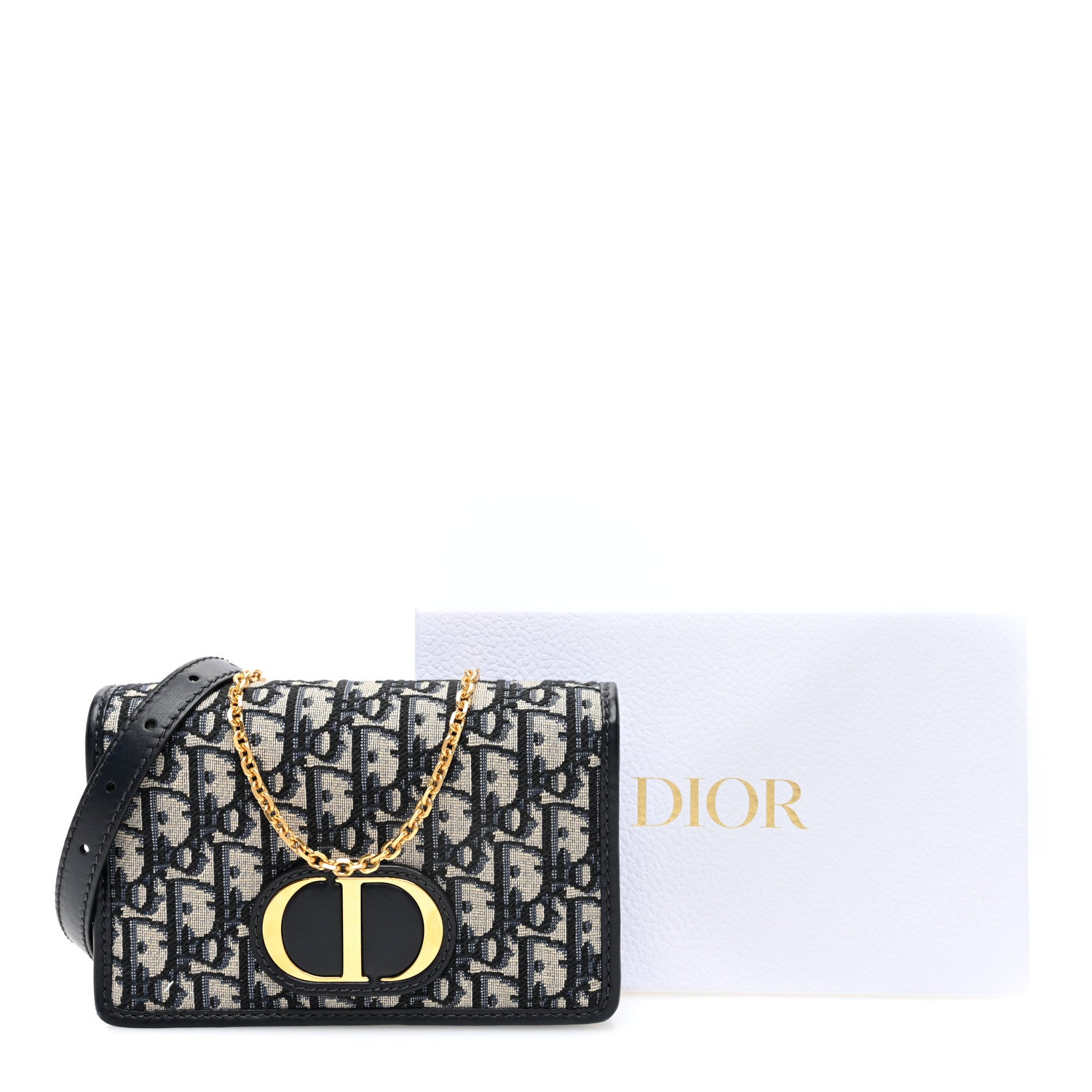 Christian Dior Oblique 30 Montaigne 2-In-1 Pouch Blue 10 of 10