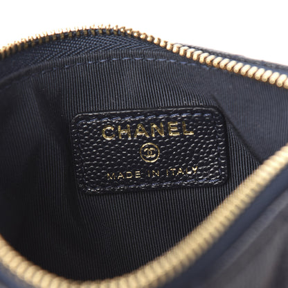 Chanel Caviar Quilted Small Cosmetic Case Navy Blue 5 of 7