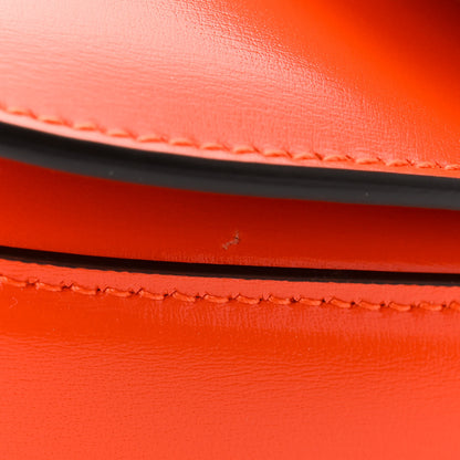 Gucci Boarded Dyana Lux Calfskin Web Mini Bamboo 1947 Top Handle Bag Calypso Orange 11 of 11