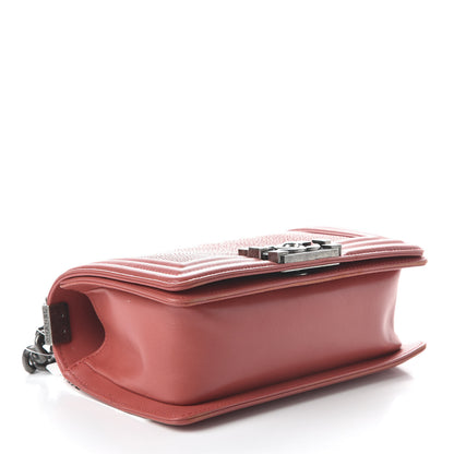 Chanel Galuchat Stingray Small Boy Flap Red 4 of 10