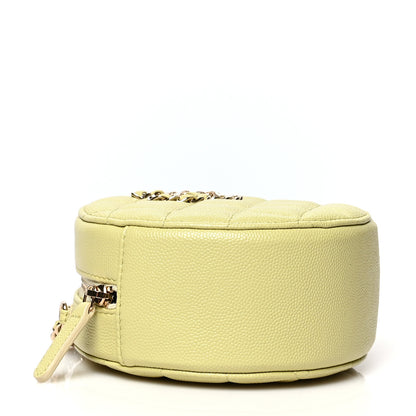 Chanel Caviar Quilted French New Wave Round Clutch With Chain Light Green 4 of 10