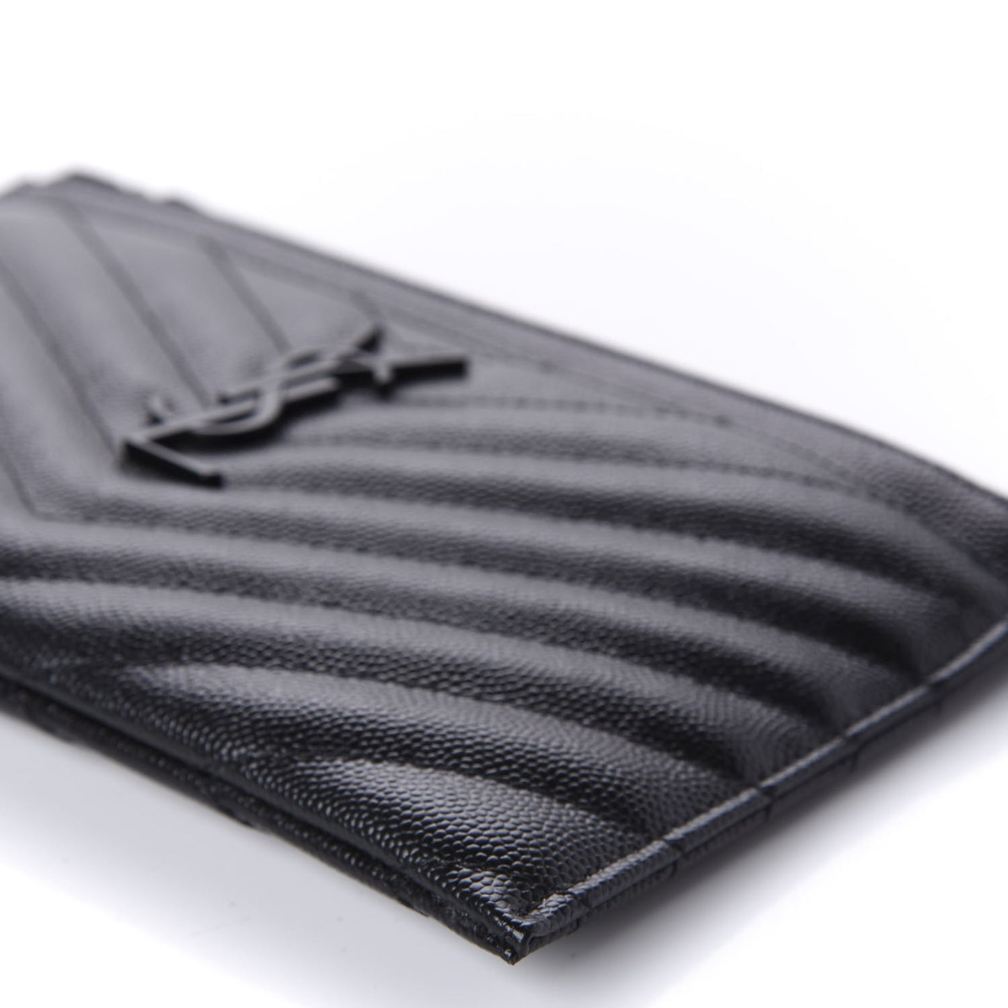 Grain De Poudre Chevron Monogram Bill Pouch Black
