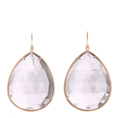 Irene Neuwirth 18K Rose Gold Amethyst Large Classic Pear Drop Earrings 1 of 5