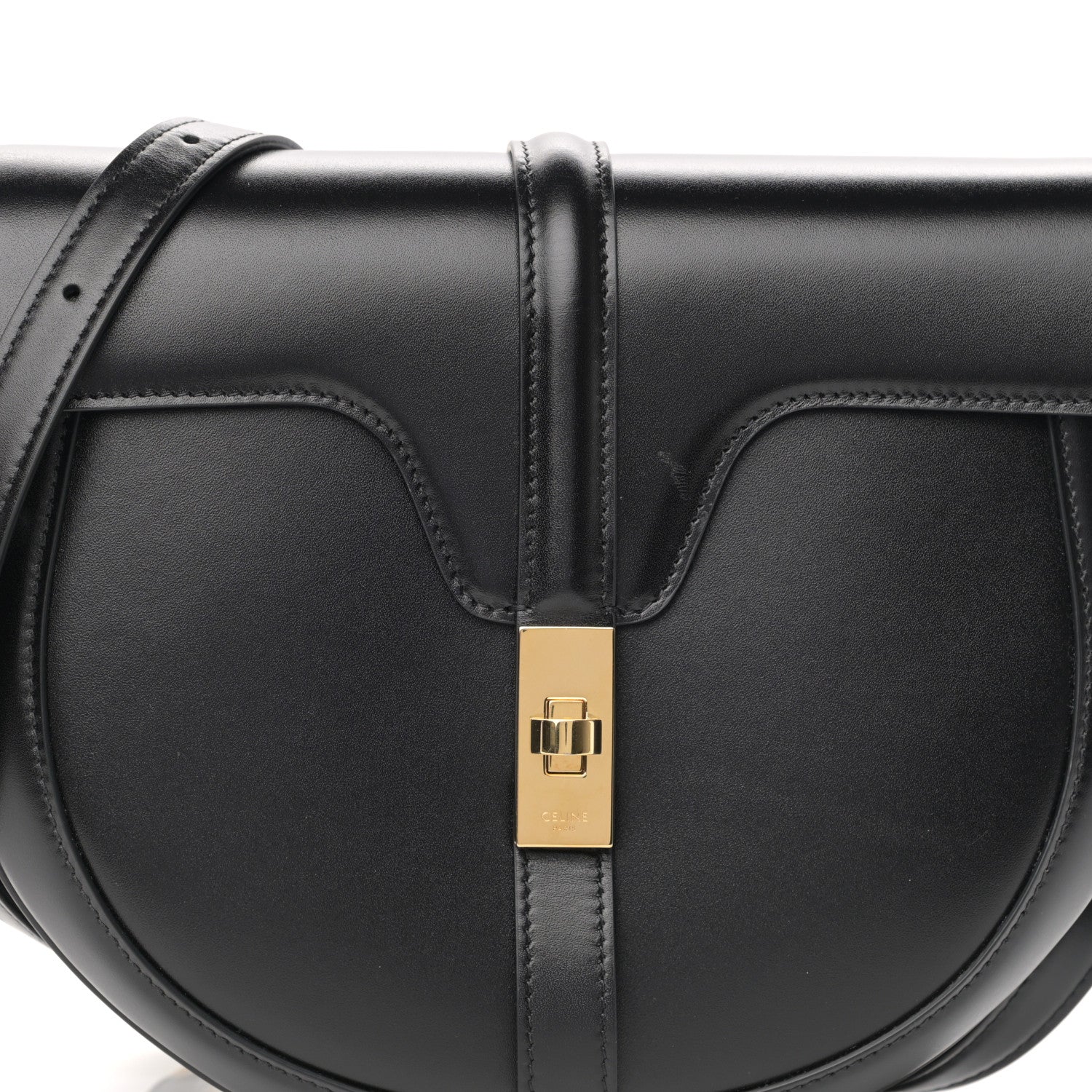 Celine Satinated Calfskin Medium Besace 16 Black 7 of 16