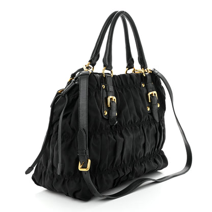 Prada Tessuto Nylon Gaufre Tote Black 3 of 12