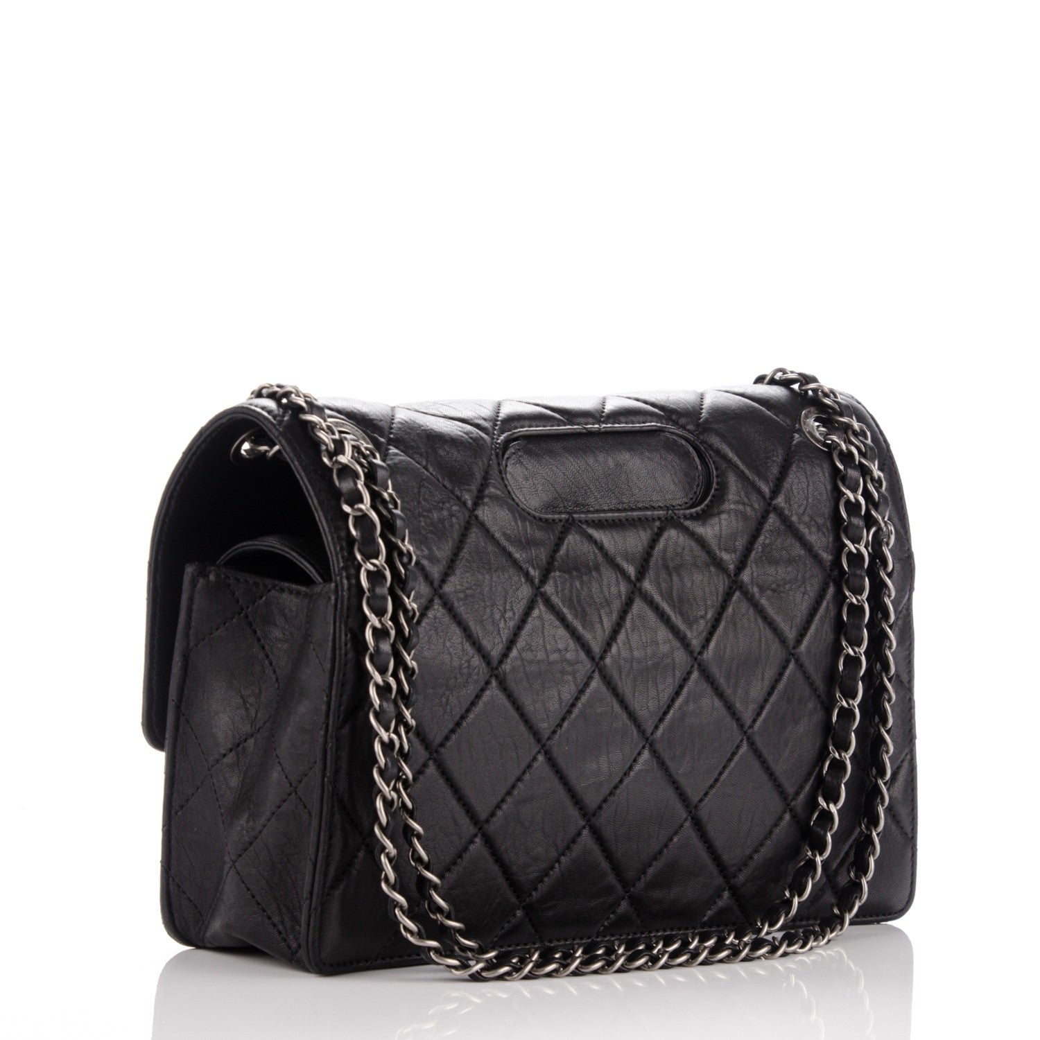Chanel Washed Lambskin Jumbo Take Away Flap Black 4 of 9