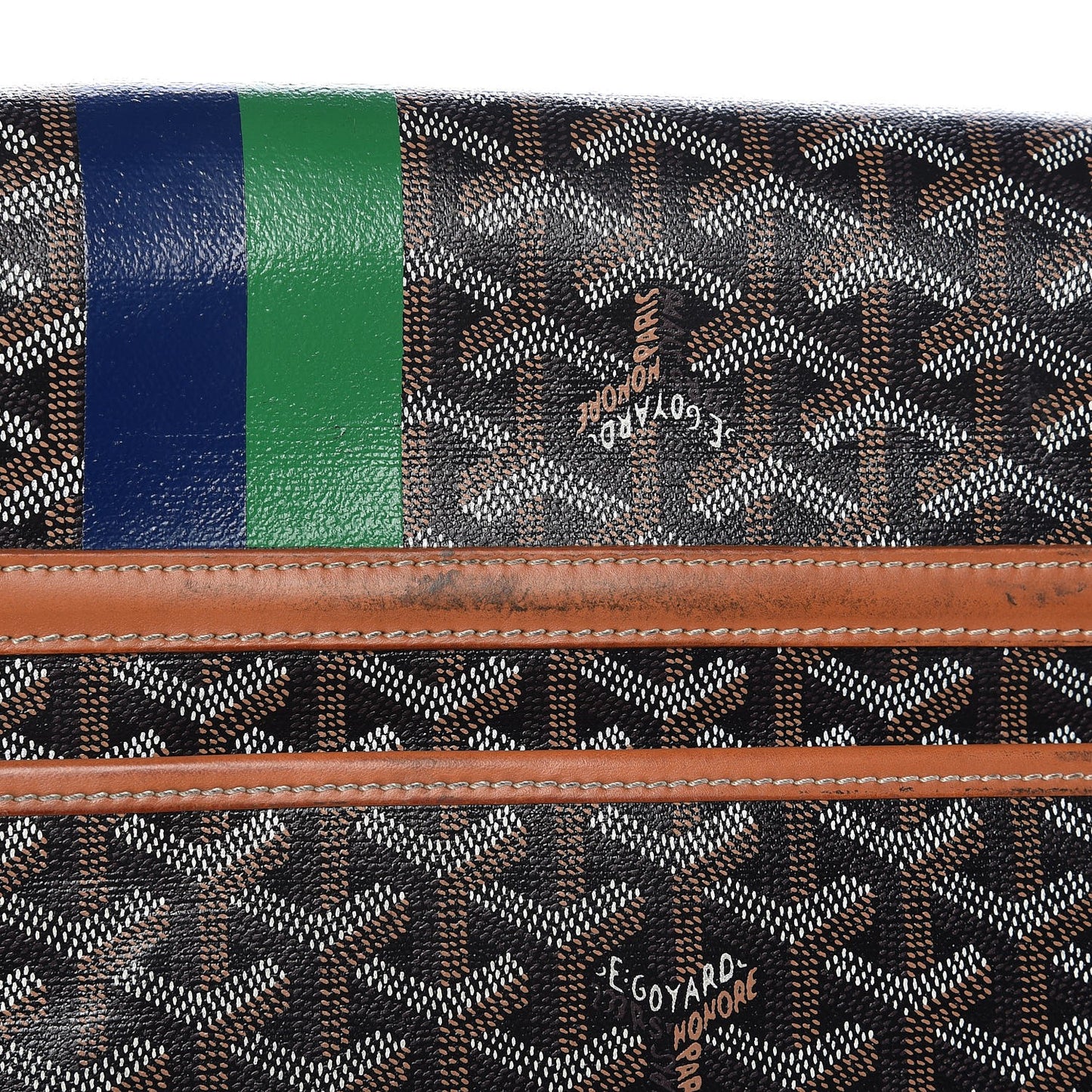 Chevron Grand Blue MM Black Gold
