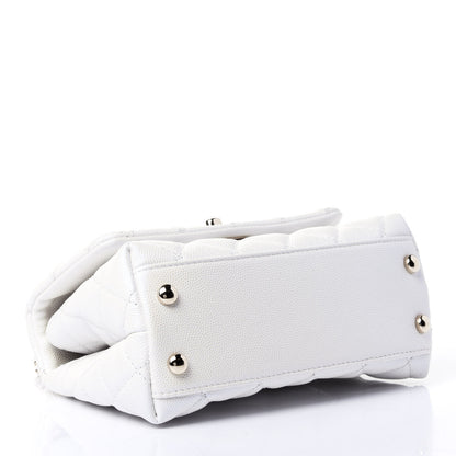 Chanel Iridescent Caviar Quilted Extra Mini Coco Handle Flap White 3 of 5