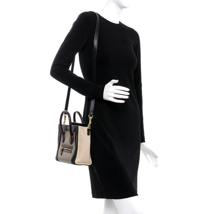 Celine Smooth Calfskin Nano Tri-Color Luggage Grey 2 of 9