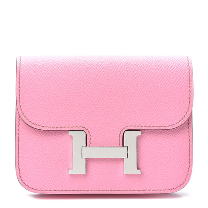 Hermes Epsom Constance Slim Wallet 5P Pink 1 of 7
