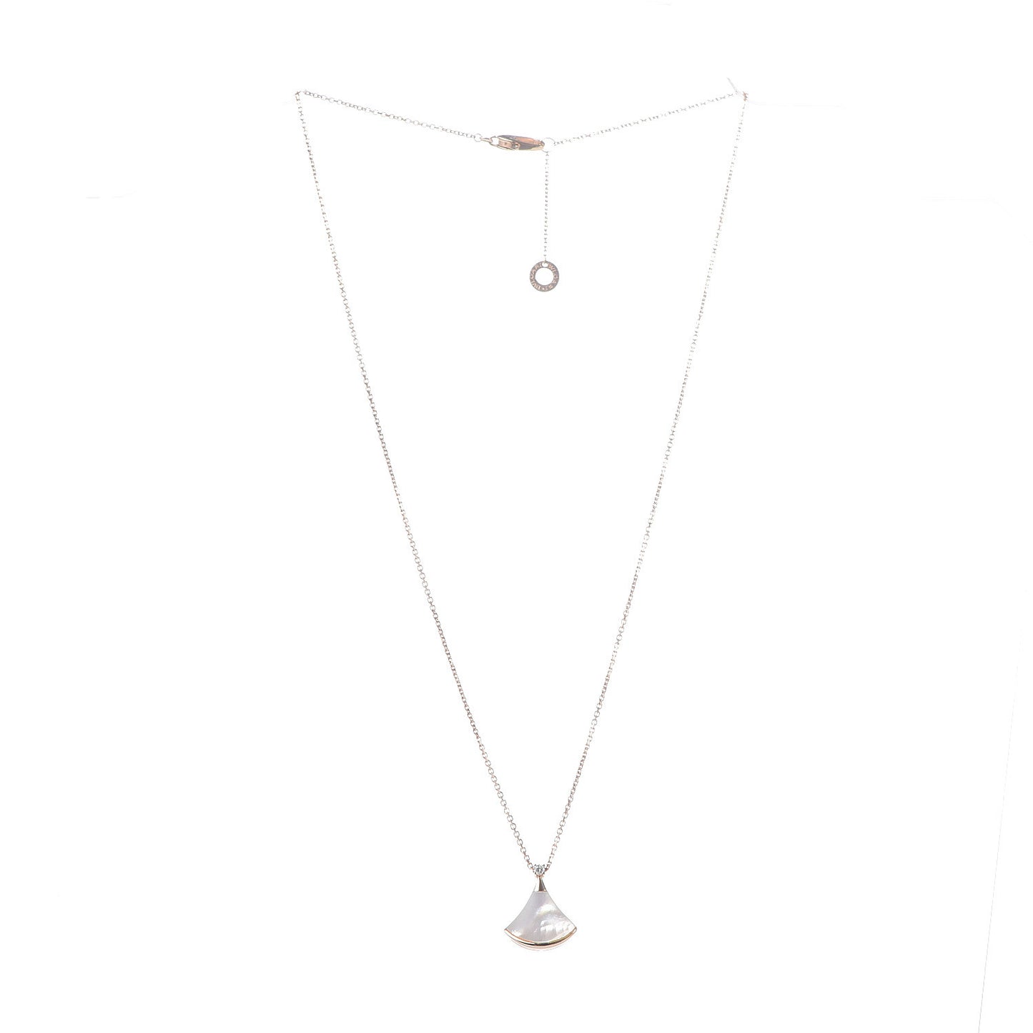 18K Rose Gold Diamond Mother of Pearl Small Divas' Dream Pendant Necklace