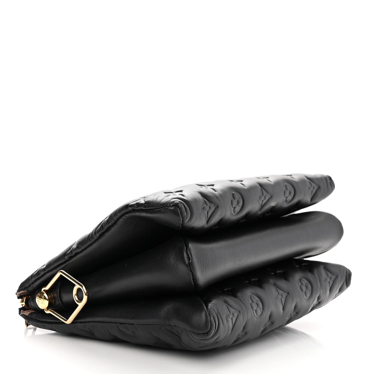 Lambskin Embossed Monogram Coussin PM Black