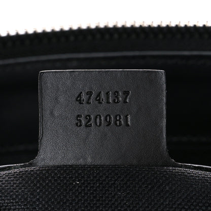Gucci GG Supreme Monogram Appia Calfskin Web Flat Messenger Bag Black Grey 7 of 12