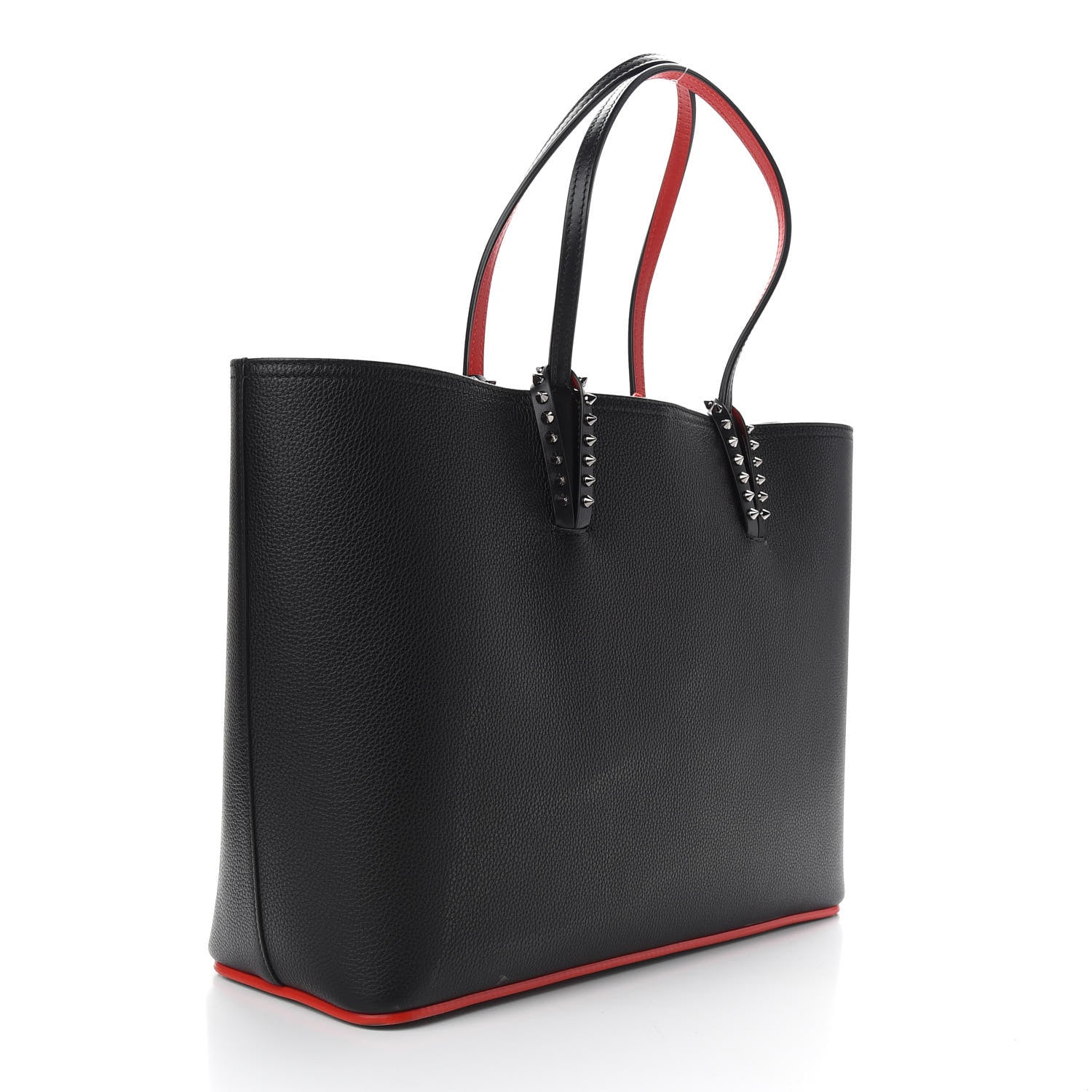 Christian Louboutin Calfskin Spikes East West Cabata Tote Black 3 of 10