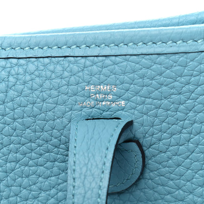 Hermes Taurillon Clemence Evelyne TPM Bleu Du Nord 6 of 9