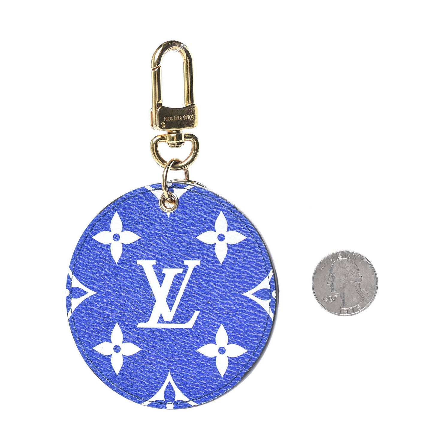 Monogram Giant Knokke Bag Charm Key Holder Blue
