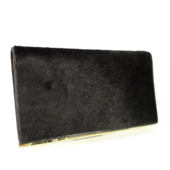 Pony Hair Wallet Organizer Black