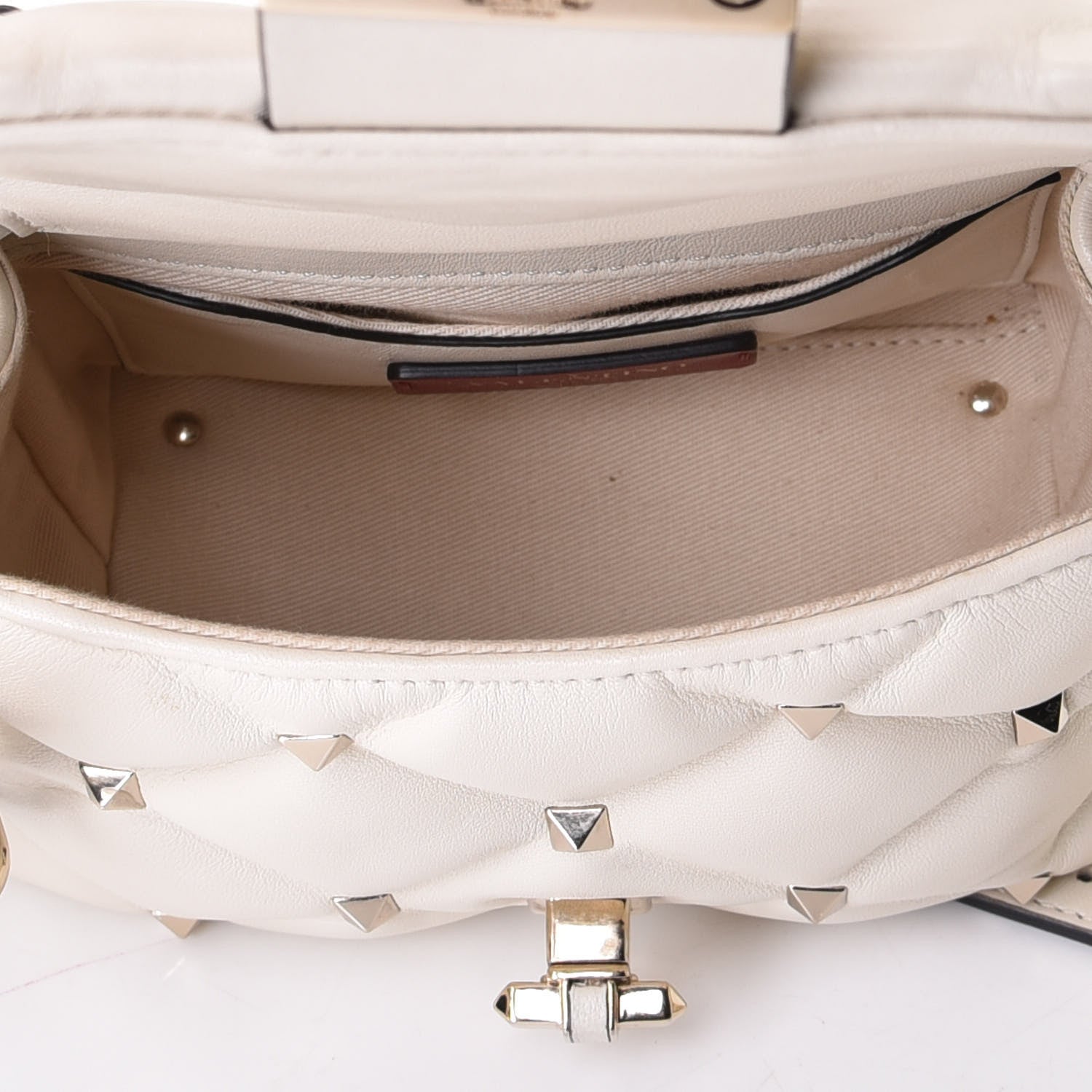 Valentino Garavani Nappa Mini Candystud Top Handle Bag Light Ivory 4 of 6