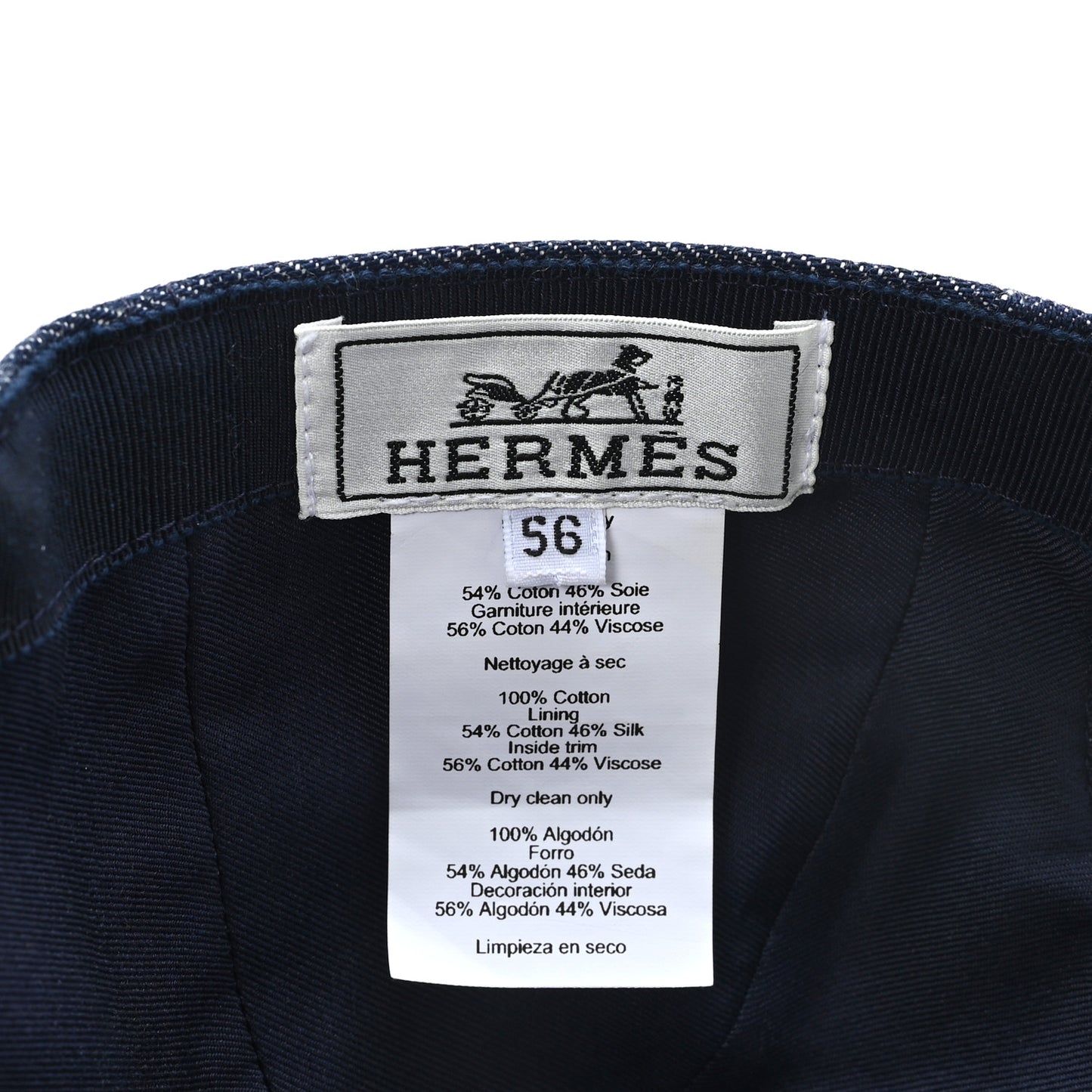 Denim Embroidered Davis Emile Hat 56 Indigo