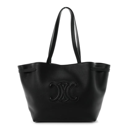 Celine Grained Calfskin Triomphe Medium Cabas Anais Black 1 of 10