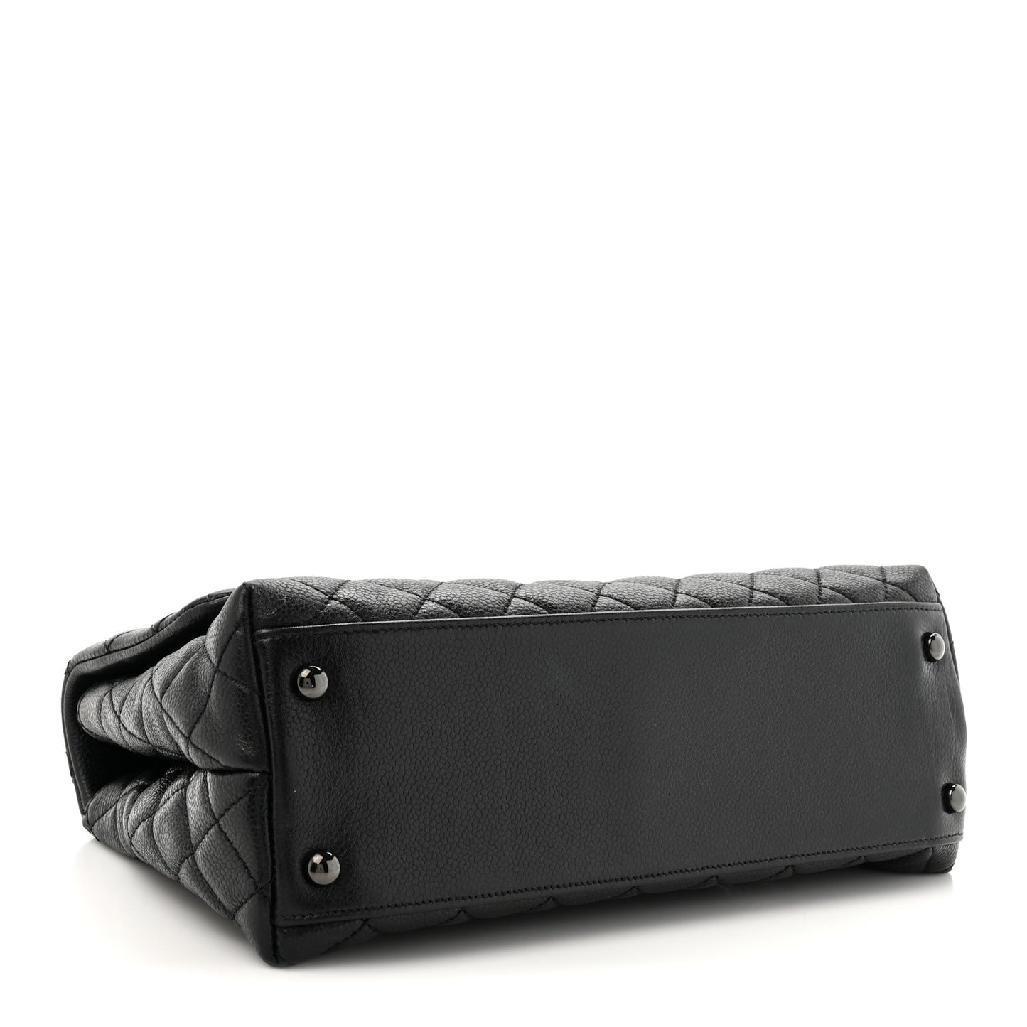 Caviar Quilted Small Coco Handle Flap So Black