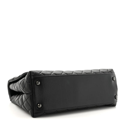 Chanel Caviar Quilted Small Coco Handle Flap So Black 4 of 13