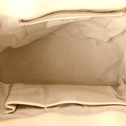 Loro Piana Grained Calfskin Globe Shoulder Bag Ivory 5 of 17