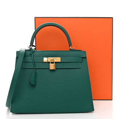 Hermes Epsom Kelly Sellier 28 Malachite 11 of 11