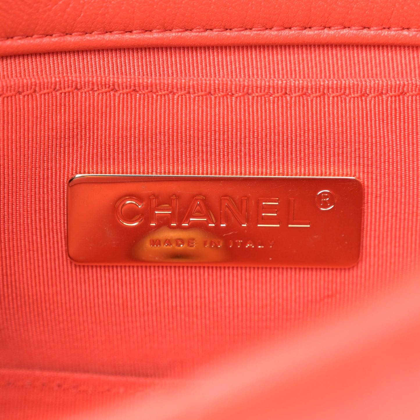Goatskin Quilted Chanel 19 Waist Bag Red