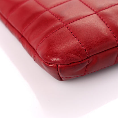 Chanel Lambskin Chocolate Bar Mademoiselle Flap Shoulder Bag Red 9 of 17