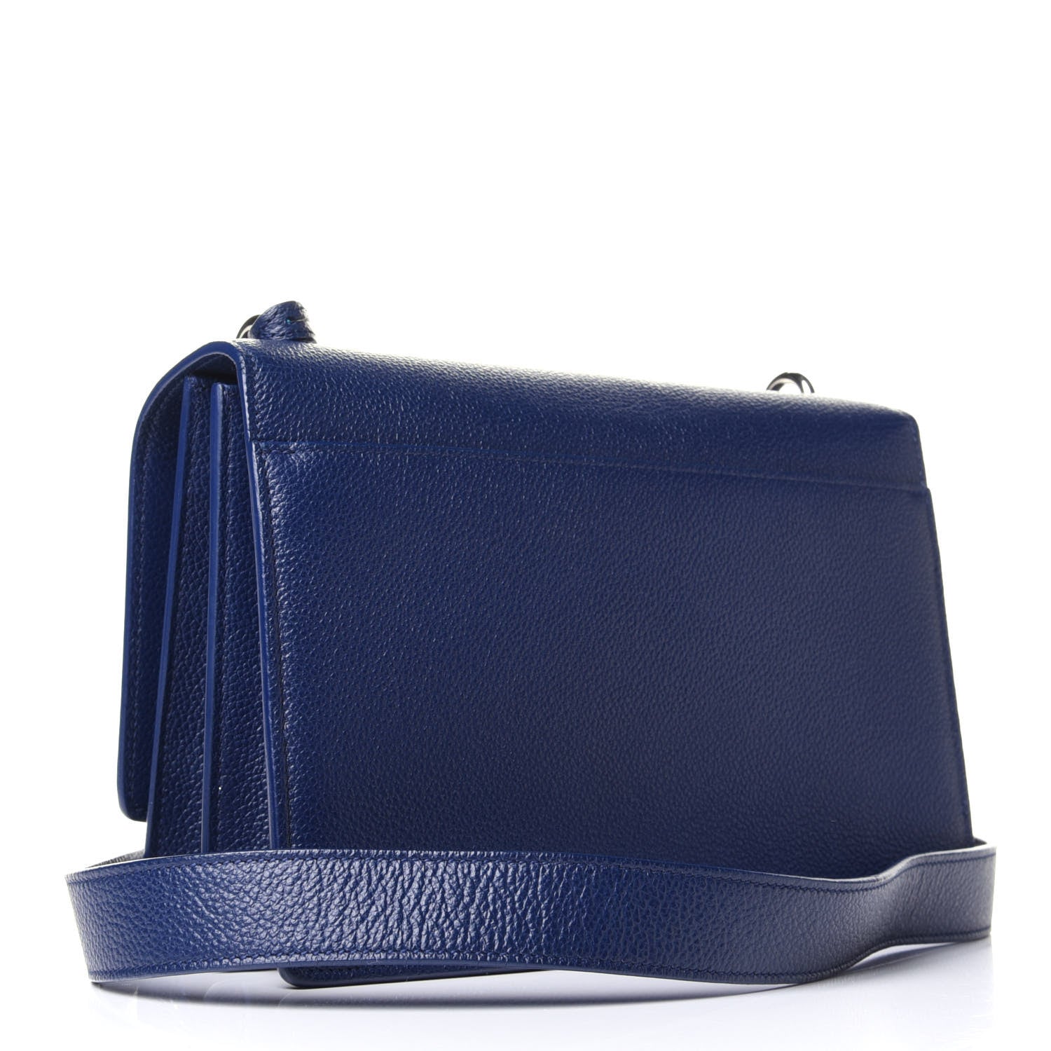Saint Laurent Grained Calfskin Medium Monogram Sunset Dark Blue 2 of 4