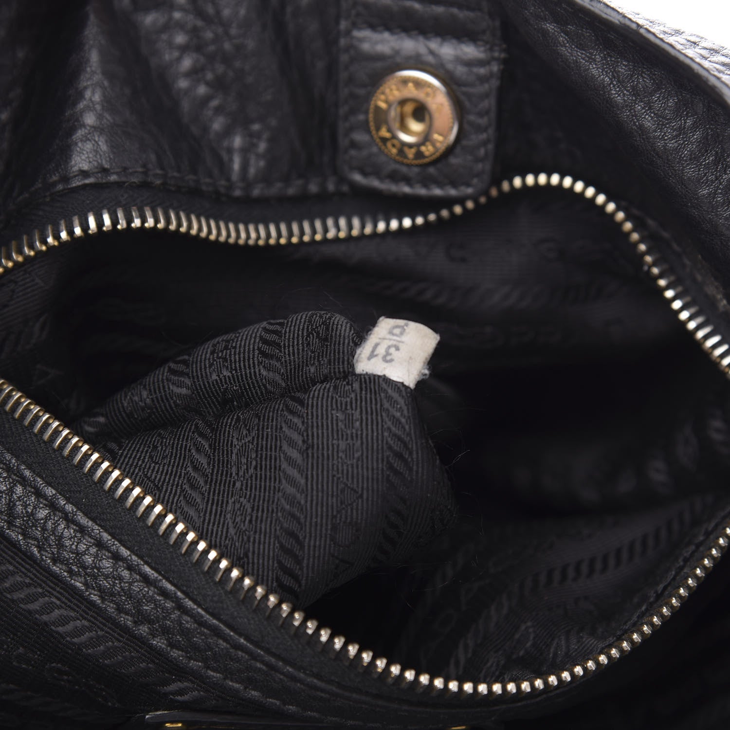Prada Vitello Daino Side Pocket Hobo Black 8 of 16