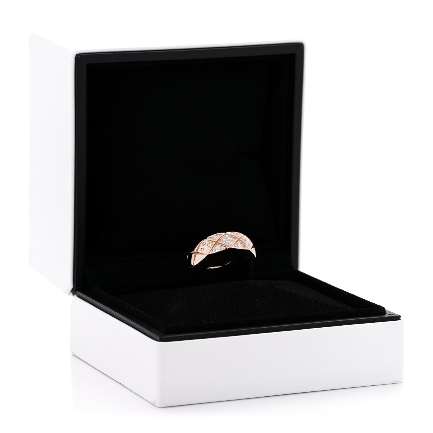 Chanel 18K Beige Gold Diamond Small Coco Crush Ring 55 7.25 5 of 5