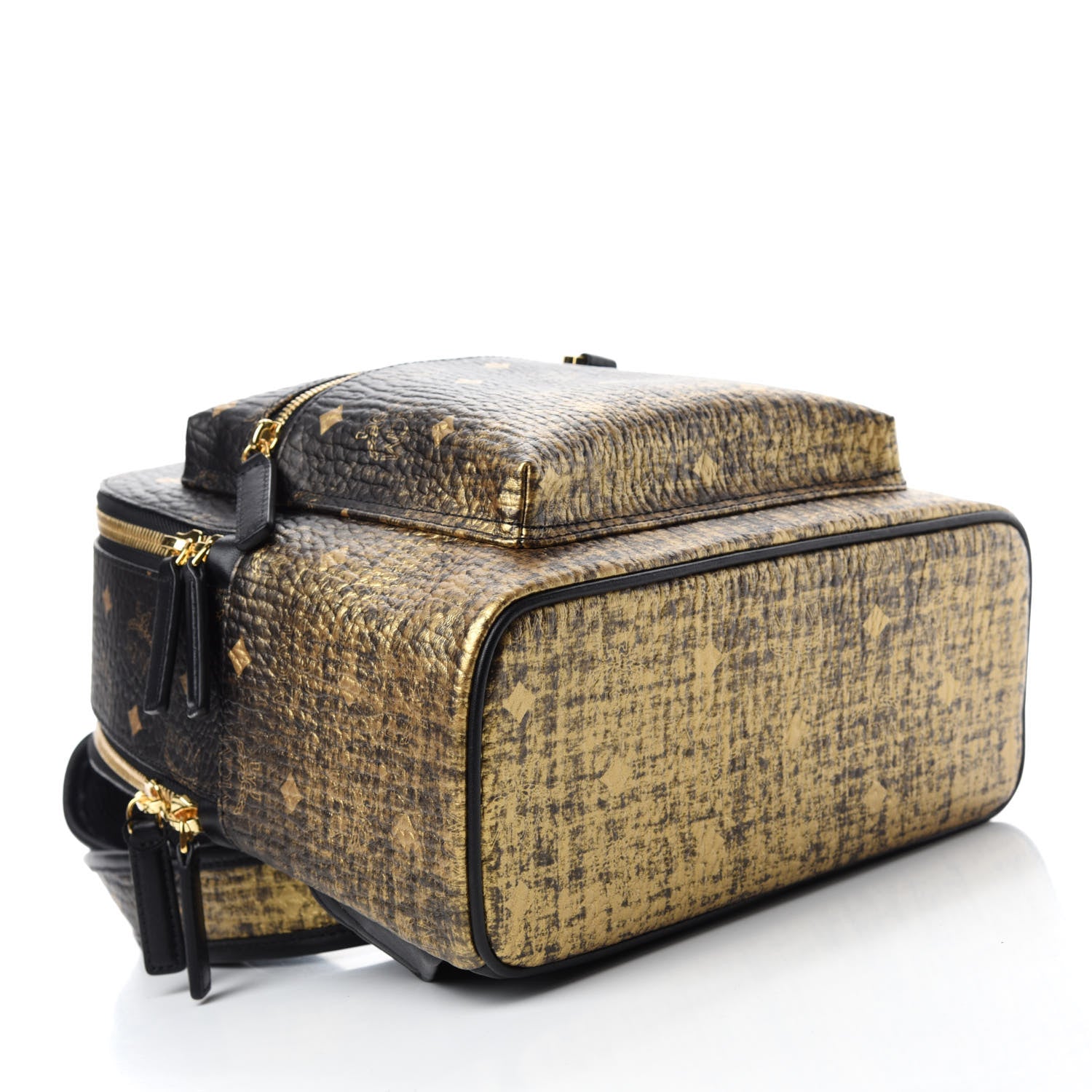 MCM Gradation Visetos Small Stark Backpack Black Gold 4 of 12