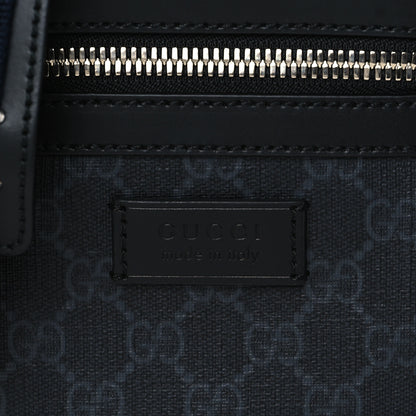 Gucci GG Supreme Monogram Appia Calfskin Web Small Camera Messenger Bag Black Grey 8 of 10