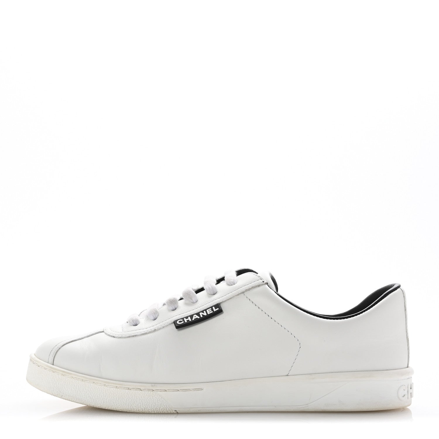 Chanel Calfskin CC Womens Sneakers 39 White 1 of 12
