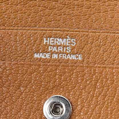 Hermes Chevre Mysore Bearn Card Case Wallet Sable 6 of 8