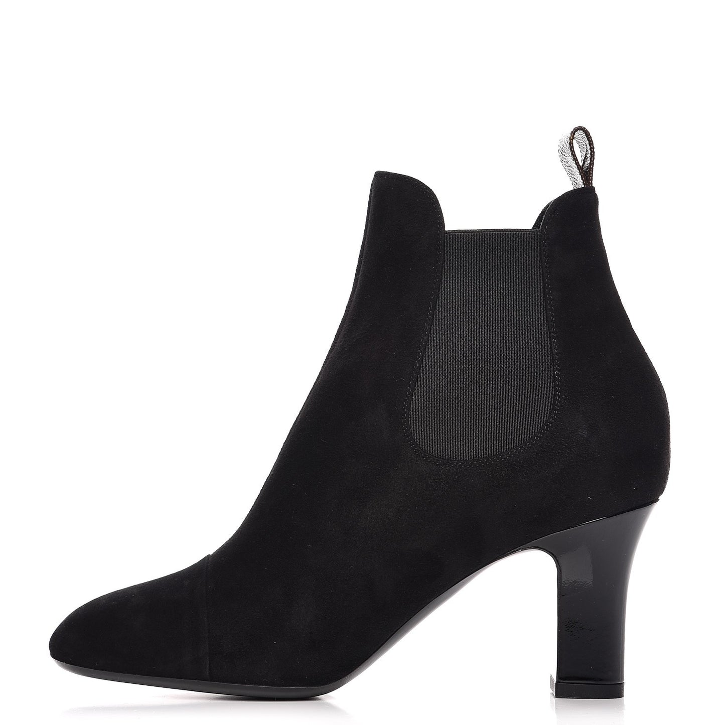 Suede Monogram Uniformes Cap Toe Chelsea 75mm Ankle Boots 37.5 Black